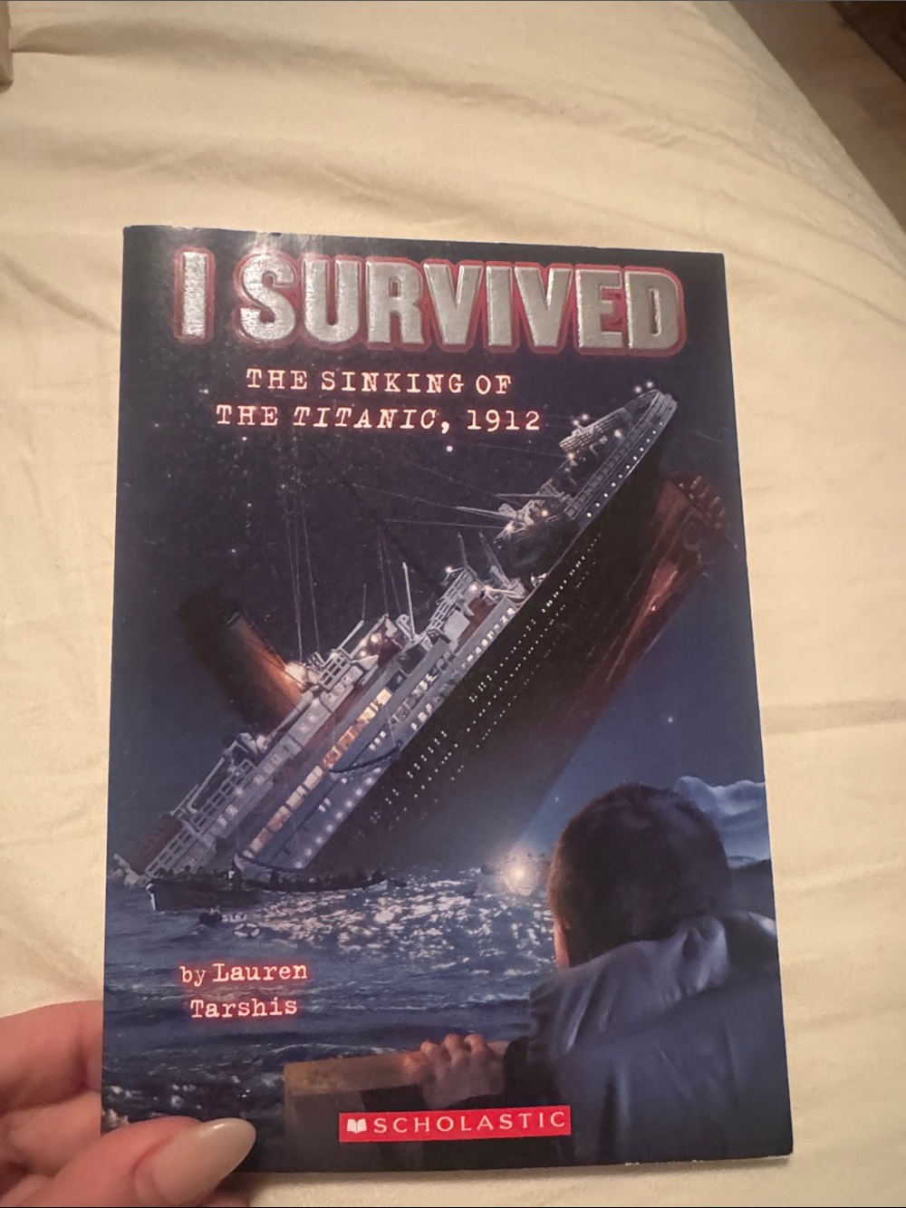 Scholastic I Survived: Titanic Nightcover — Navy and Black Illustration